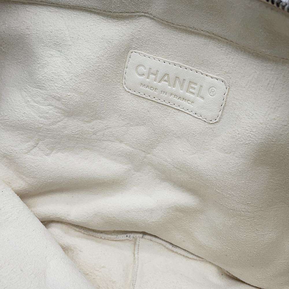 CHANEL Chain Shoulder Bag Coco Mark Lapin Fur Bag White - Picture 7 of 14